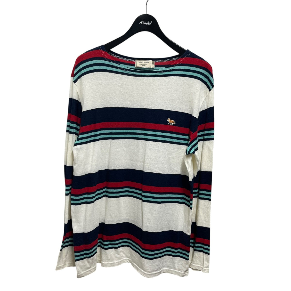 MAISON KITSUNE(メゾンキツネ) ワッペンボーダーTシャツKMM-0706-A KMM 