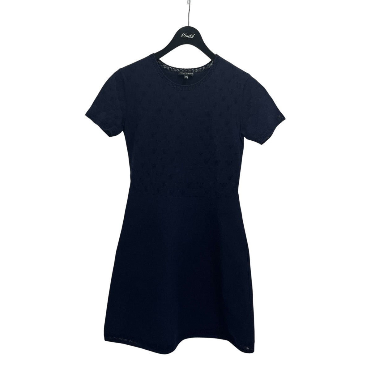 EMPORIO ARMANI フレアドレス ジャガードニット オールオーバー 