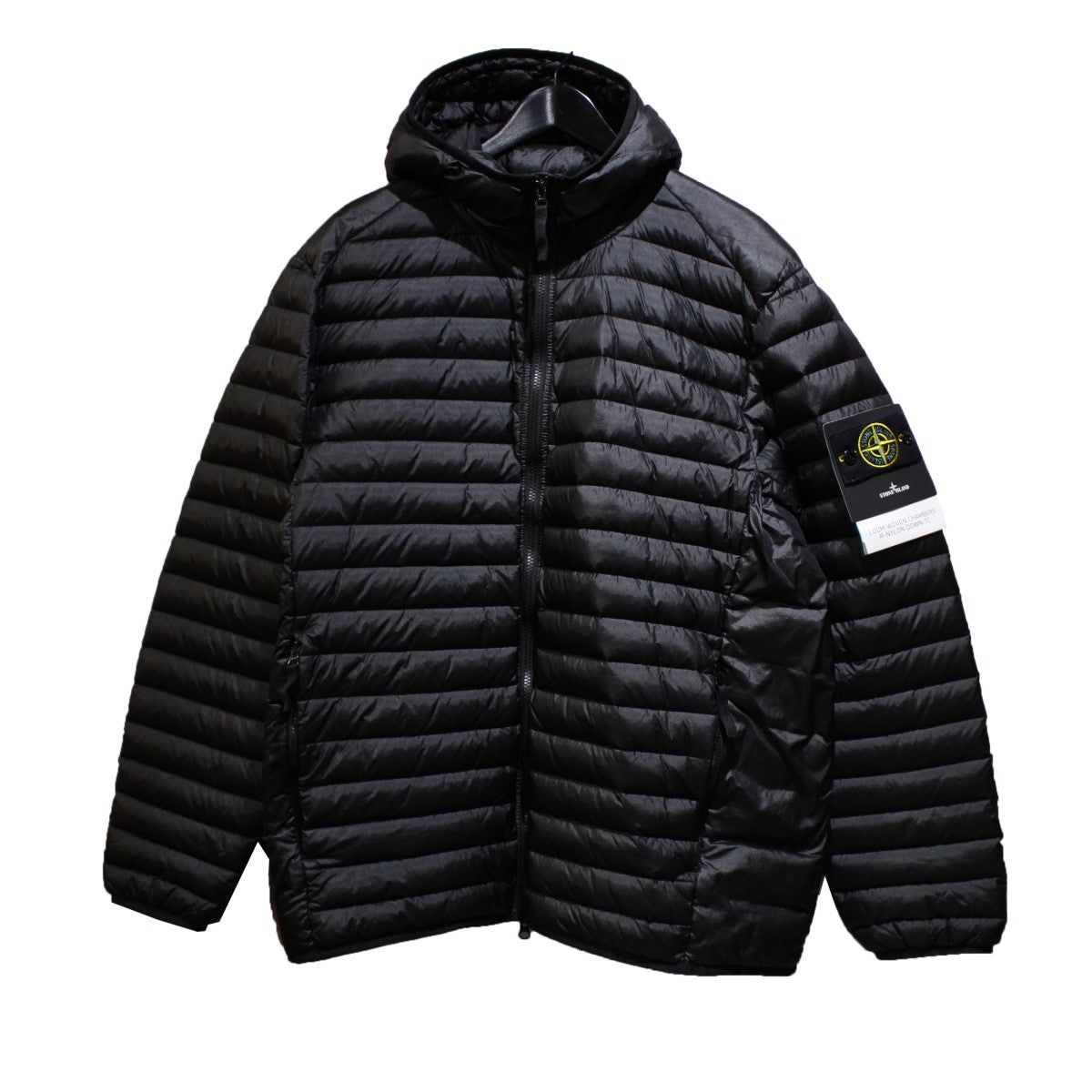 STONE ISLAND(ストーンアイランド) 22AW ガーメントダイナイロンフーデッドパッカブルブルゾン ダウンジャケット 771540324  ブラック サイズ 15｜【公式】カインドオルオンライン ブランド古着・中古通販【kindal】