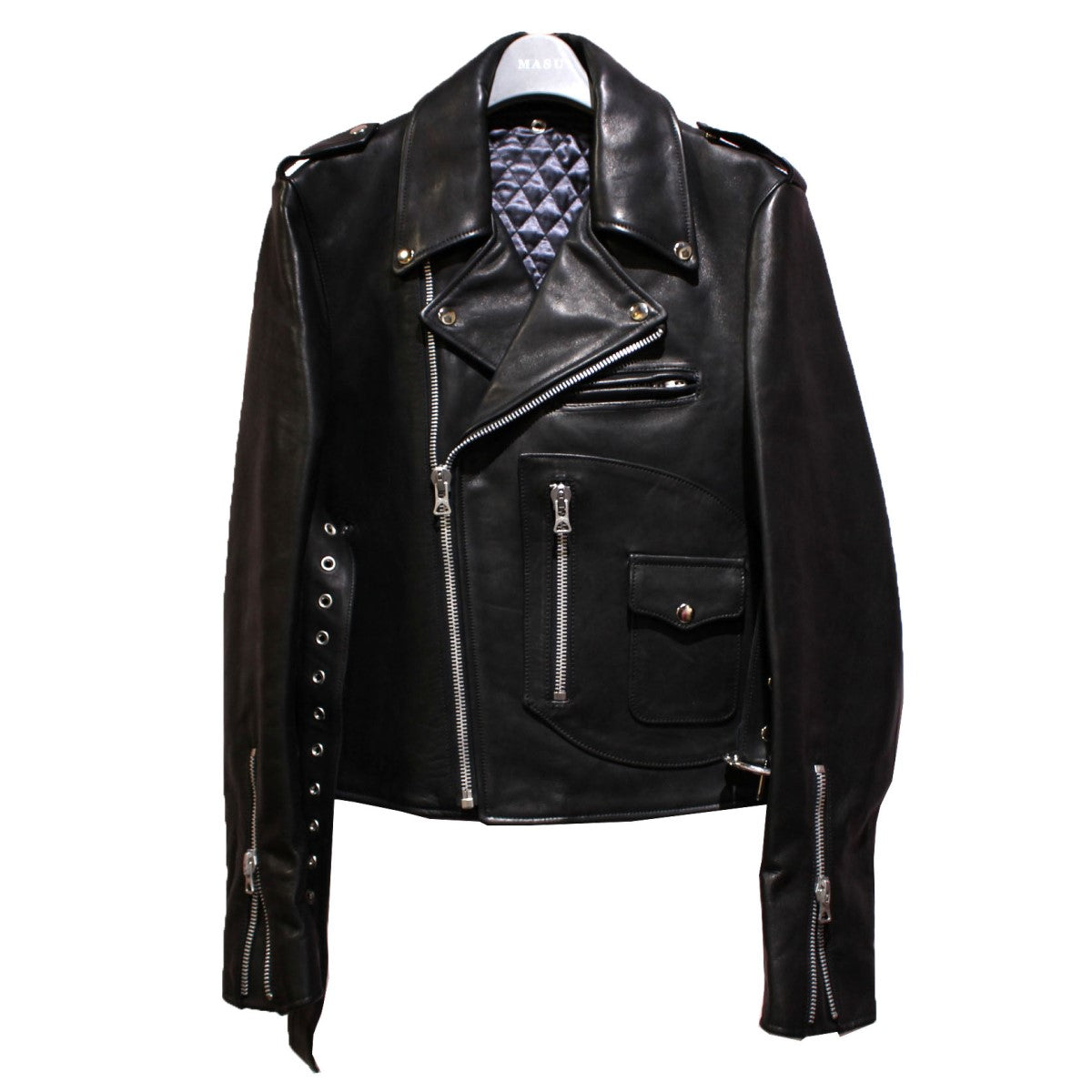 MASU(マス) 22AW HIGH WAISTED LEATHER BIKER JACKET レザージャケット MVFW-BL0522 ブラック  サイズ 15｜【公式】カインドオルオンライン ブランド古着・中古通販【kindal】