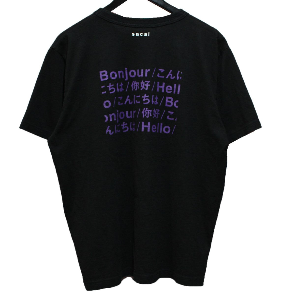 SACAI(サカイ) 23SS Hello sacai Exclusive T-Shirt 刺繍プリント Tシャツ 23-0571S ブラック サイズ  16｜【公式】カインドオルオンライン ブランド古着・中古通販【kindal】