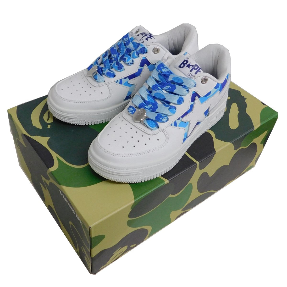 A BATHING APE(アベイシングエイプ) BAPE STA ICON ABC CAMO BLUE スニーカー ホワイト サイズ  22cm｜【公式】カインドオルオンライン ブランド古着・中古通販【kindal】