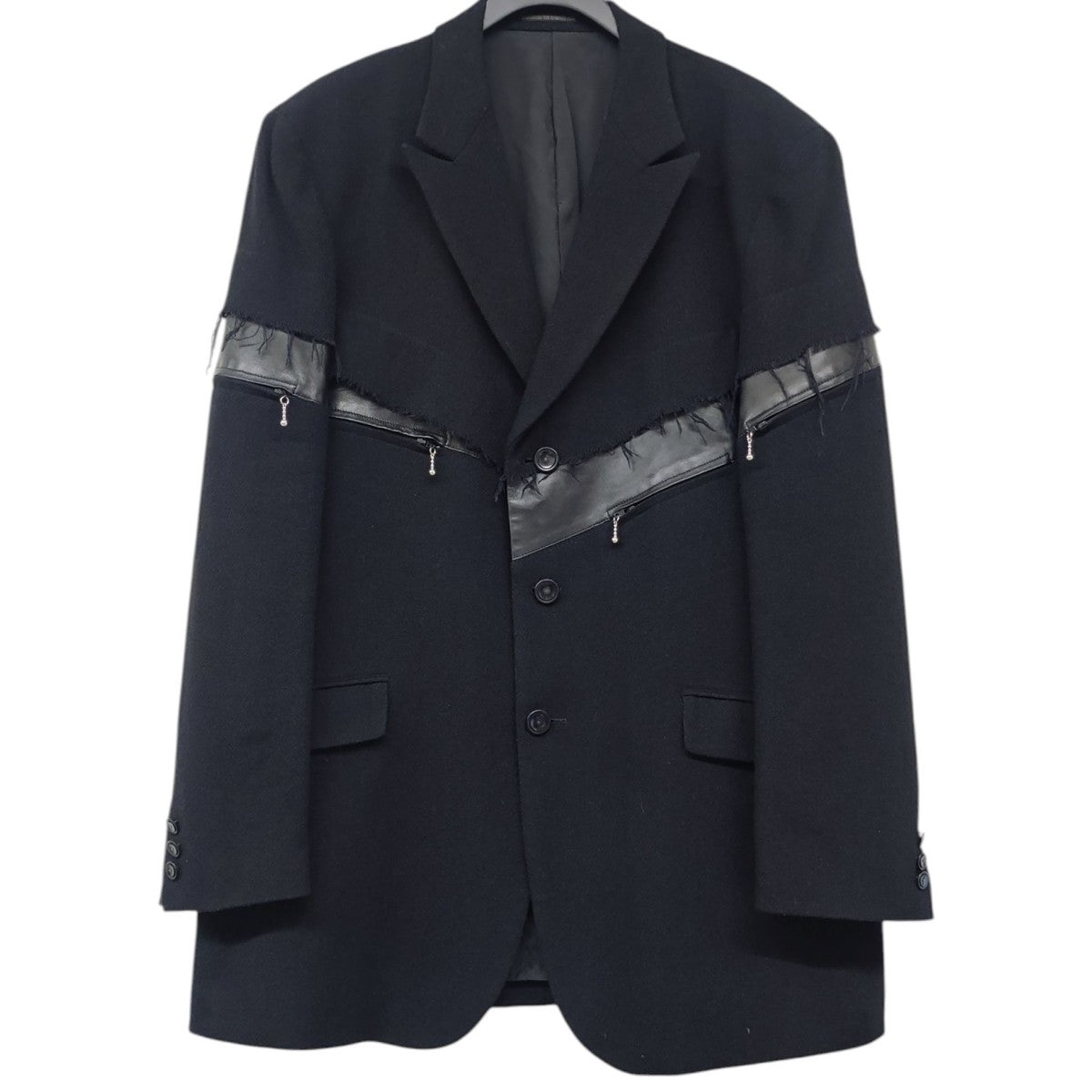 ヨウジヤマモト　ウールジャケット yohji yamamoto - Y's for men | 縞W配色STピークJ / ウール