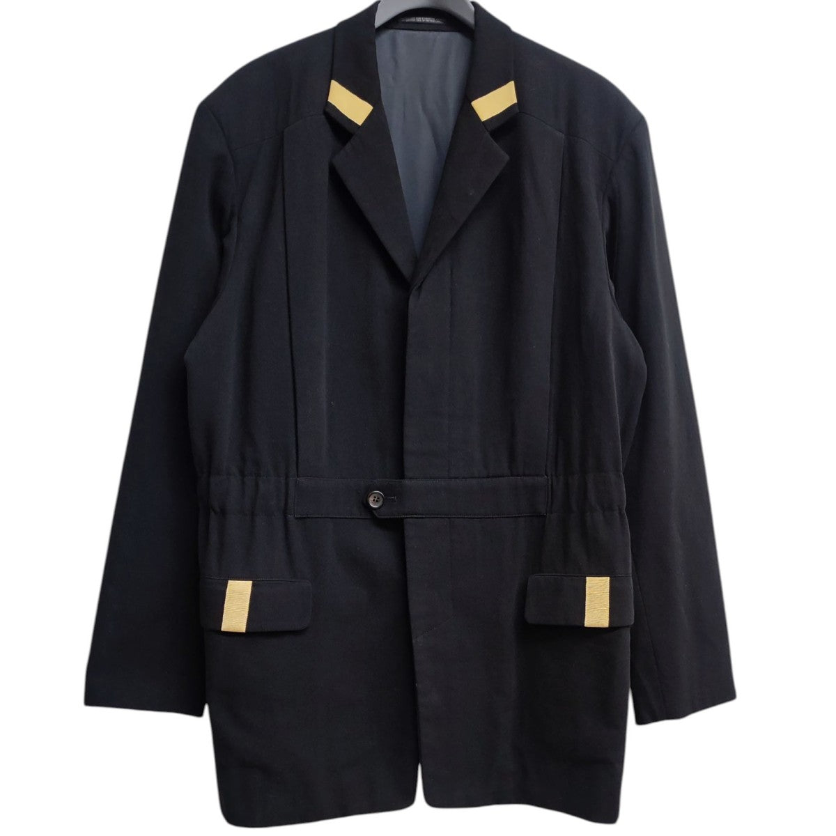 ヨウジヤマモト　ジャケット SHORT FRONT PLEATED JACKET(XS BlackxWhite): Vintage｜THE