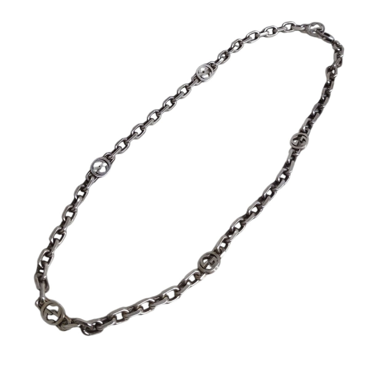 GUCCI(グッチ) インターロッキングG チェーンネックレス シルバー 
