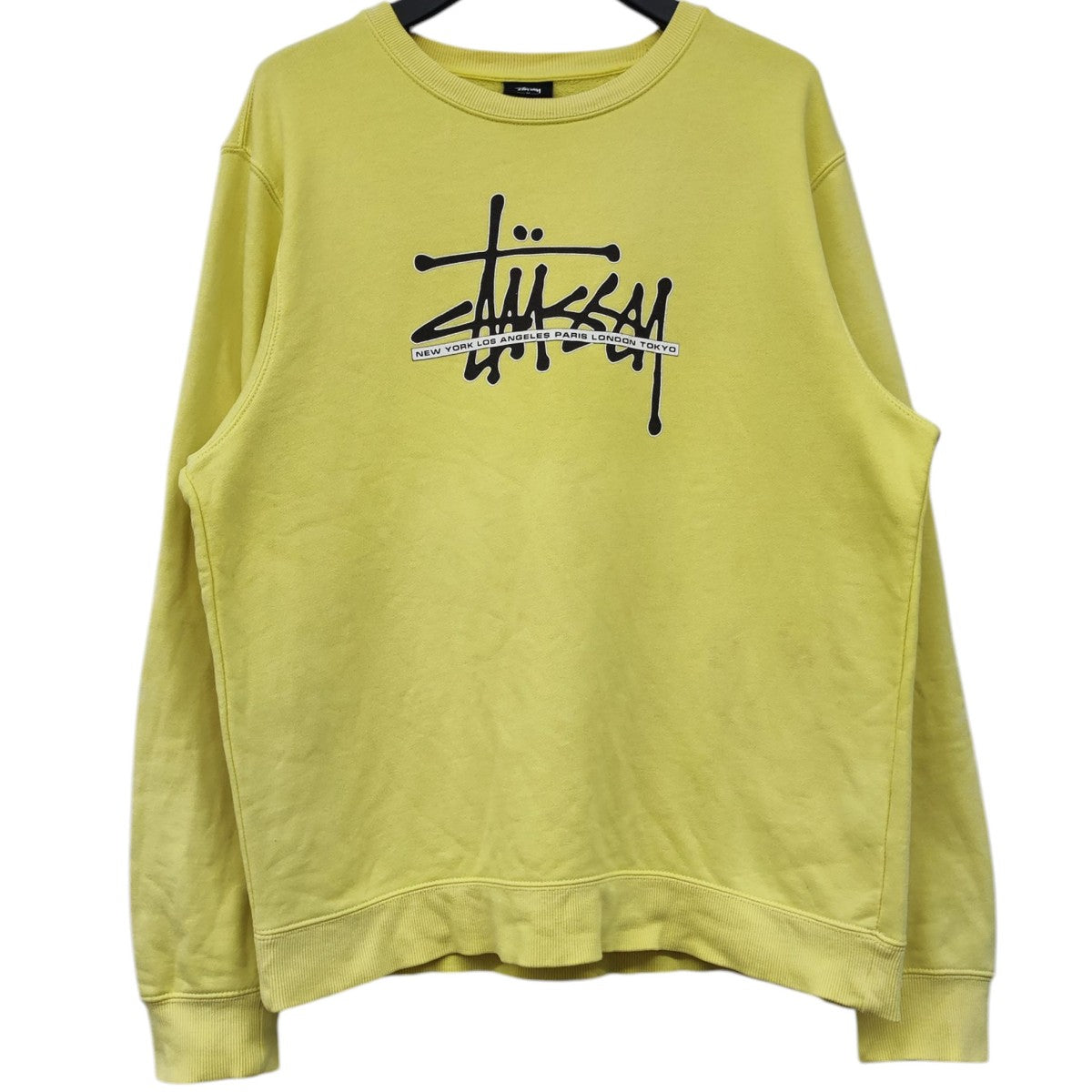 stussy(ステューシー) ロゴ クルーネックスウェット Z3000SAS イエロー