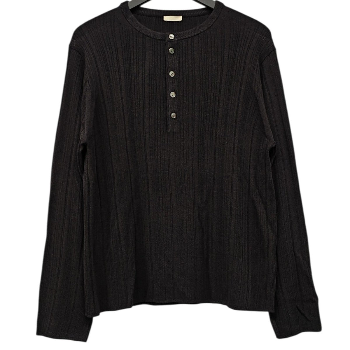 LIDnM(リドム) Vis／Li Random Rib Henry Knit ヘンリーネックニット
