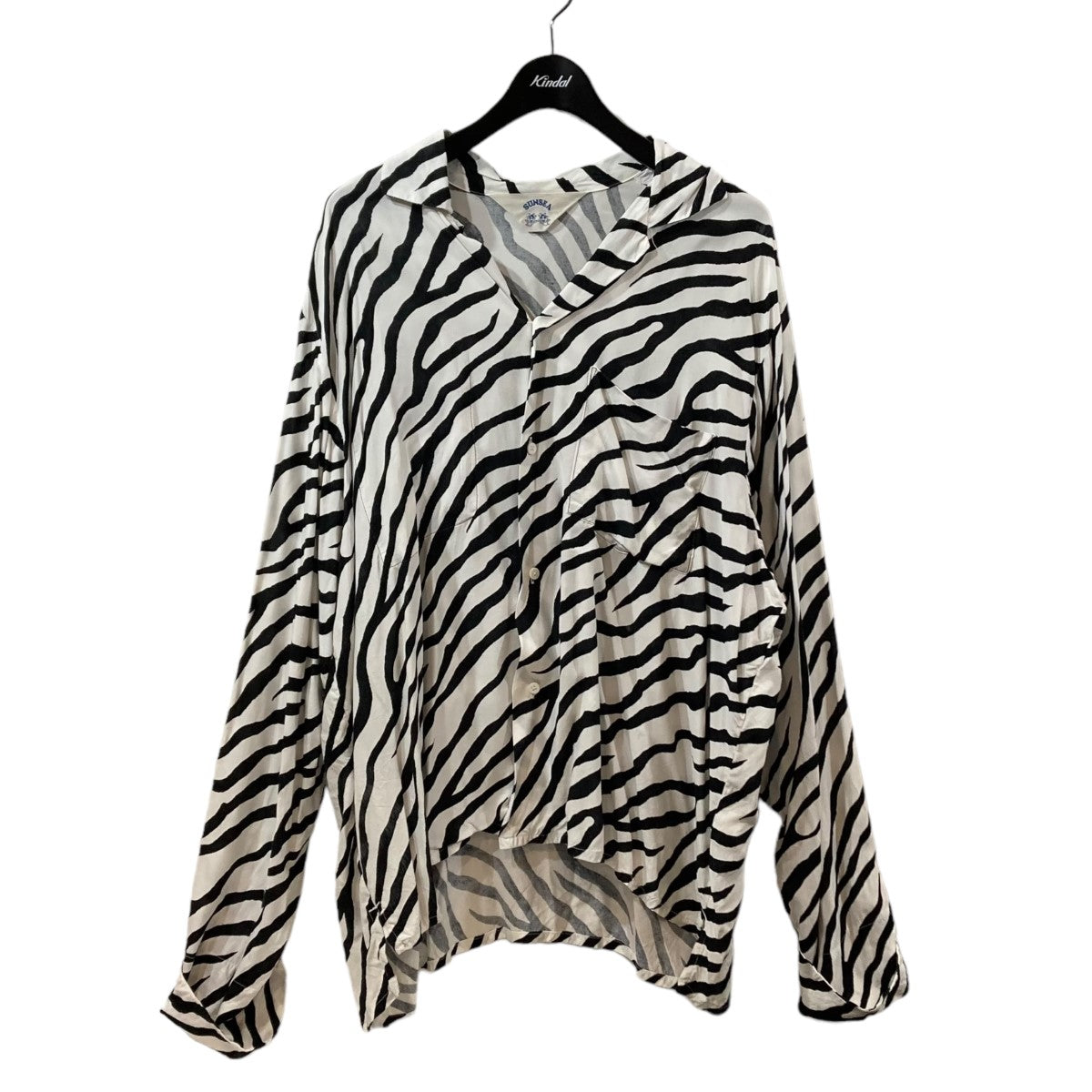 sunsea(サンシー) ZEBRA GIGOLO SHIRT ゼブラシャツ 18S24 18S24 ホワイト×ブラック サイズ  14｜【公式】カインドオルオンライン ブランド古着・中古通販【kindal】