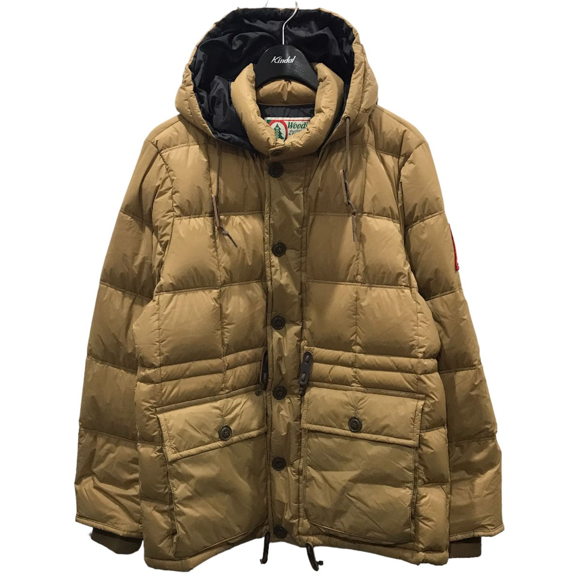 WOODS(ウッズ) ダウンジャケット Hooded Puffy Jacket 2C5-9824 ブラウン サイズ:M メンズ ジャケット・ブルゾン 中古・古着