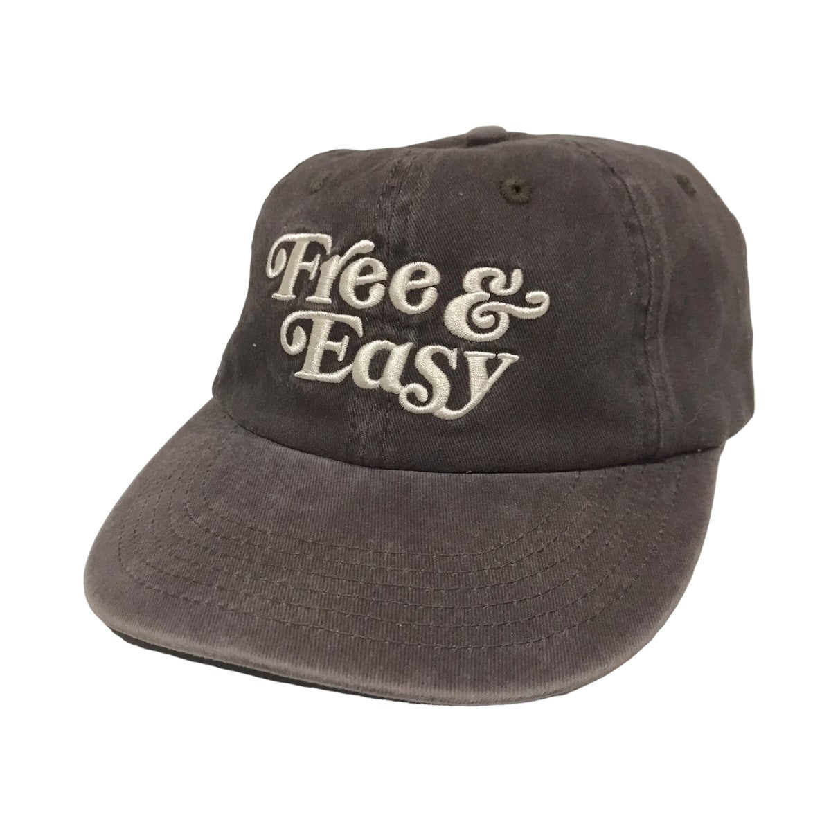 Free＆Easy(フリーアンドイージー) ウォッシュ加工ロゴ刺繍キャップ WASHED HAT ブラウン サイズ  12｜【公式】カインドオルオンライン ブランド古着・中古通販【kindal】