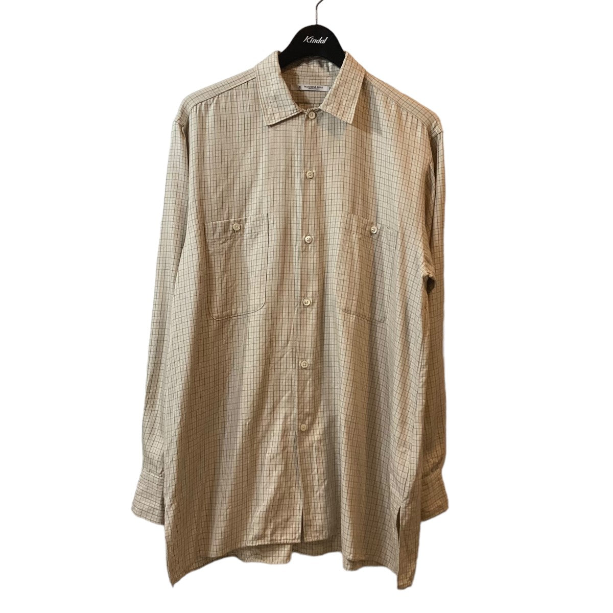 MAATEE＆SONS(マーティーアンドサンズ) OP COLLAR SHIRTS シャツ MT2303-0604B MT2303-0604B  アイボリー×ブラウン サイズ 13｜【公式】カインドオルオンライン ブランド古着・中古通販【kindal】