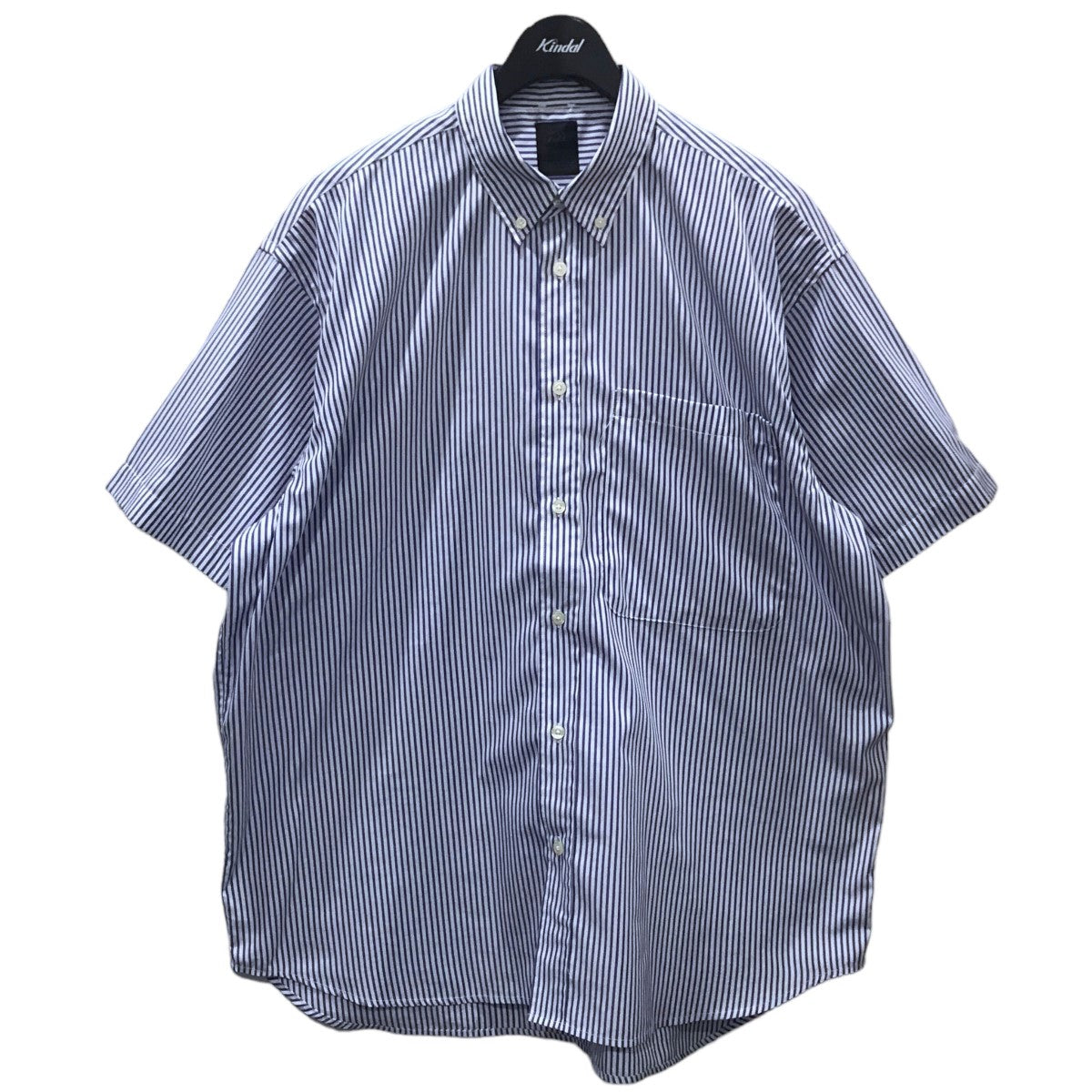 DAIWA PIER39(ダイワピア39) ストライプ柄ボタンダウン半袖シャツ TECH REGULAR COLLAR SHIRTS  テックレギュラーカラーシャツ BE-86021 BE-86021 ブルー・ホワイト サイズ M｜【公式】カインドオルオンライン  ブランド古着・中古通販【kindal】