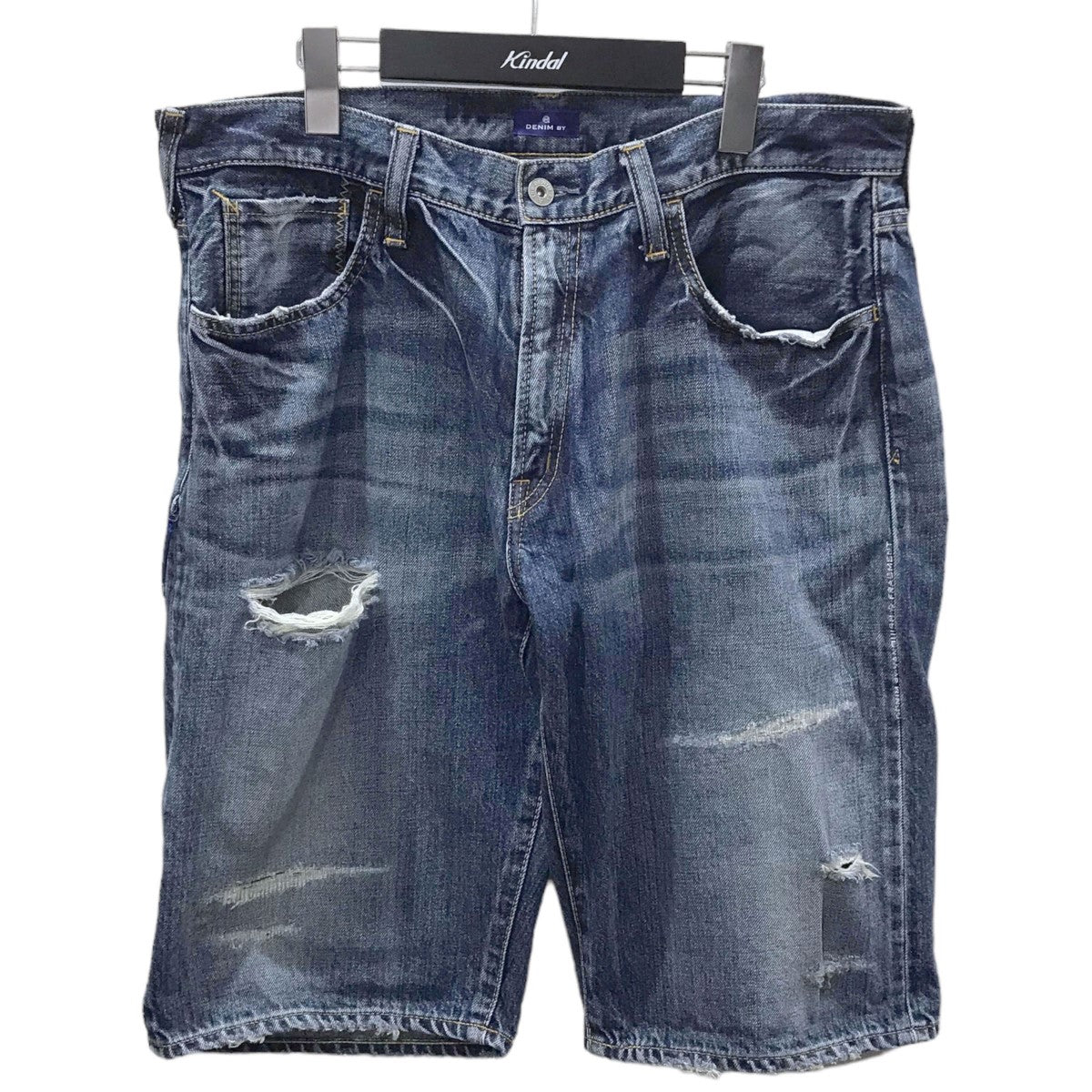 DENIM BY VANQUISH＆FRAGMENT(デニムバイバンキッシュアンドフラグメント) ダメージ加工デニムショートパンツ REMAKE  DENIM SHORTS リメイクデニムショーツ VFP6020 VFP6020 インディゴ サイズ 16｜【公式】カインドオルオンライン ...