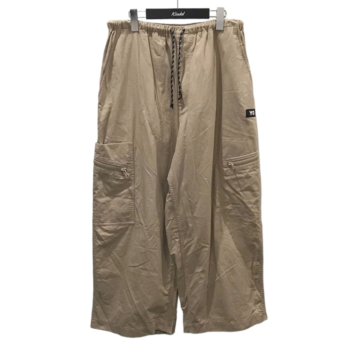 Y-3(ワイスリー) コットンリップストップ カーゴパンツ M CH3 CO-RIPSTOP CARGO PANTS GK4797 GK4797  ベージュ サイズ M｜【公式】カインドオルオンライン ブランド古着・中古通販【kindal】