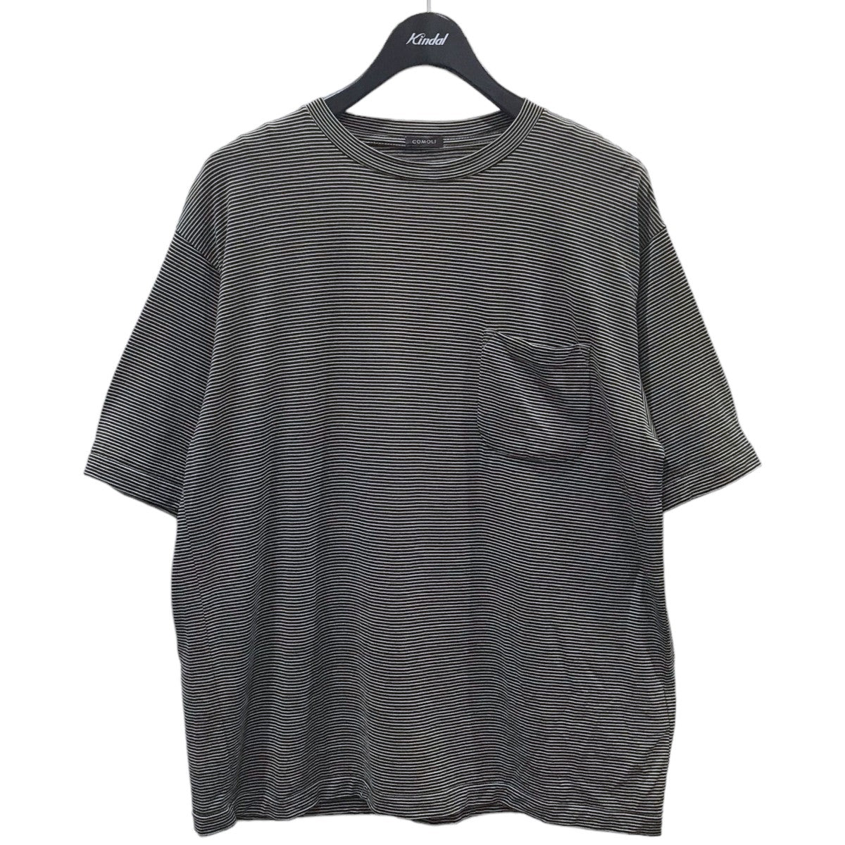 COMOLI(コモリ) 23SS ボーダー柄Tシャツ サマーウール天竺Tシャツ X01-05013 X01-05013 ブラック・ベージュ サイズ  19｜【公式】カインドオルオンライン ブランド古着・中古通販【kindal】