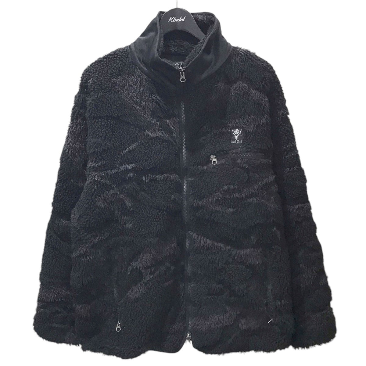 south2 west8(サウス2ウエスト8) ジップアップボアジャケット Piping Jacket - Boa Jq． パイピングジャケット  ボアジャガード HM826 HM826 ブラック・グレー サイズ XS｜【公式】カインドオルオンライン ブランド古着・中古通販【kindal】