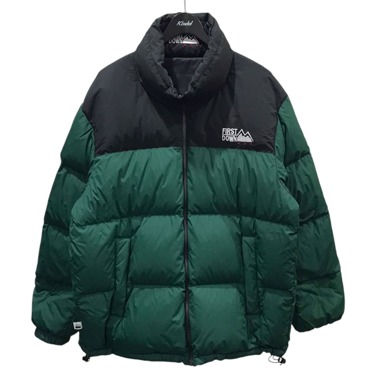 FIRST DOWN(ファーストダウン) リバーシブルダウンジャケット BUBBLE DOWN JACKET バブルダウンジャケット F342500  F342500 ブラック×グリーン サイズ XL｜【公式】カインドオルオンライン ブランド古着・中古通販【kindal】