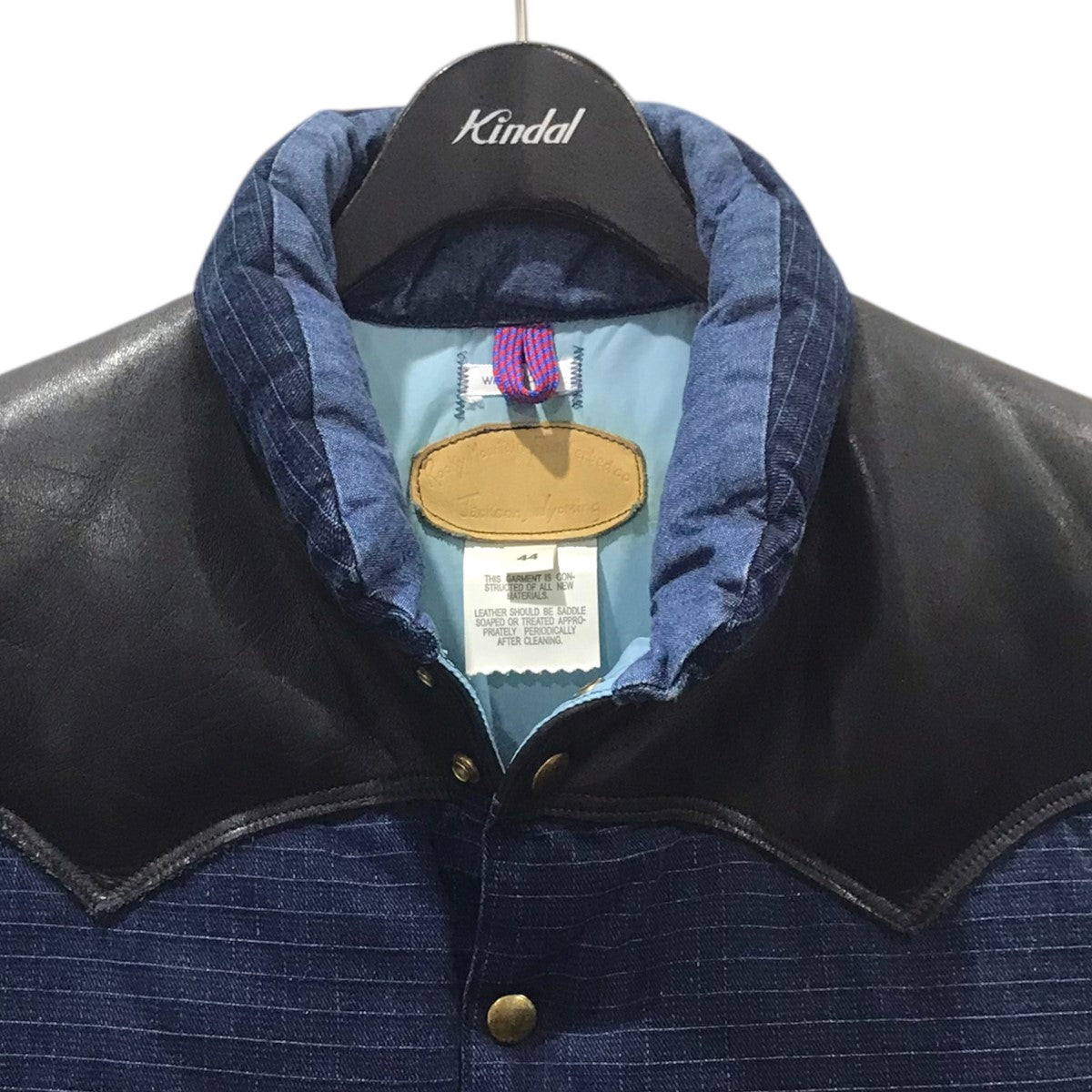 インディゴコットンリップストップ ダウンベスト INDIGO RIP STOP DOWN VEST 290-182-13