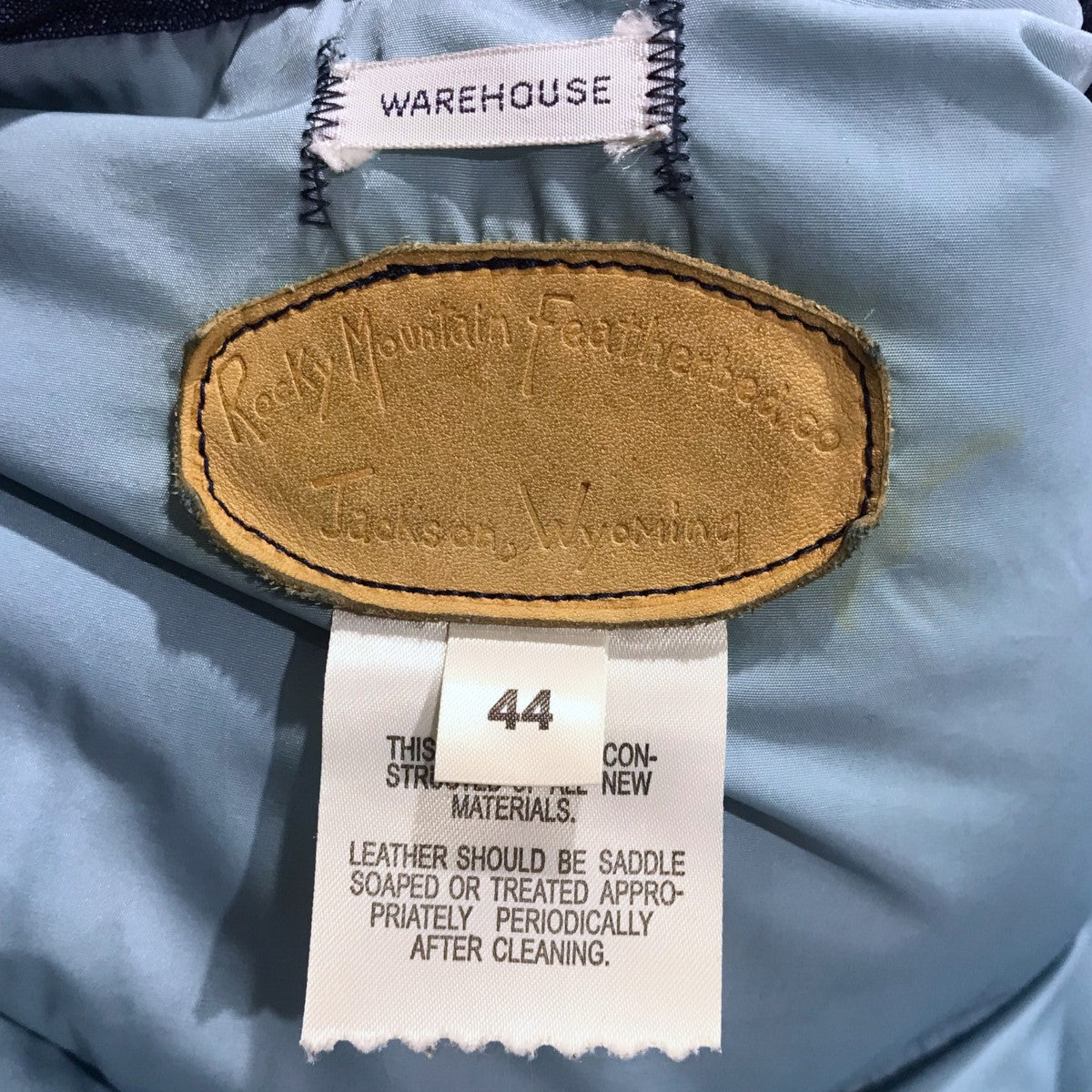 インディゴコットンリップストップ ダウンベスト INDIGO RIP STOP DOWN VEST 290-182-13