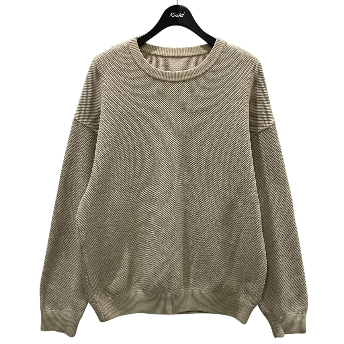 crepuscule×steven alan 鹿の子編みコットンニットセーター MOSS