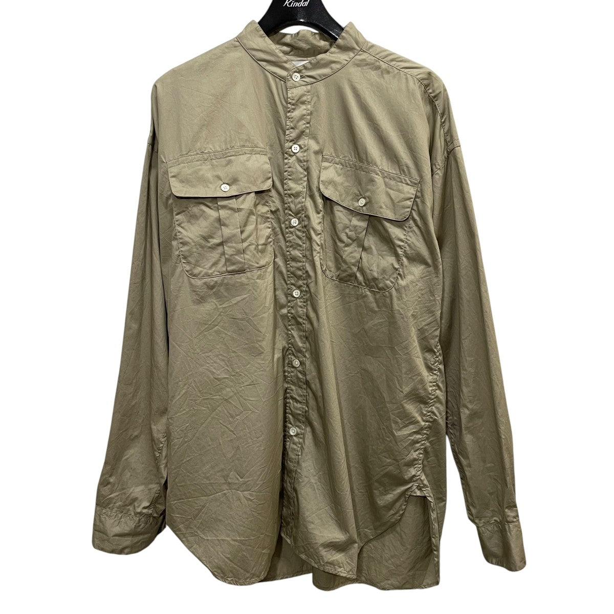 PORT BY ARK Stand collar ShirtノーカラーシャツPO11-SH002 古着・中古-1枚目のアイテム画像