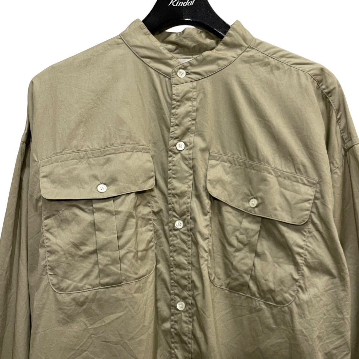 PORT BY ARK Stand collar ShirtノーカラーシャツPO11-SH002 古着・中古-3枚目のアイテム画像