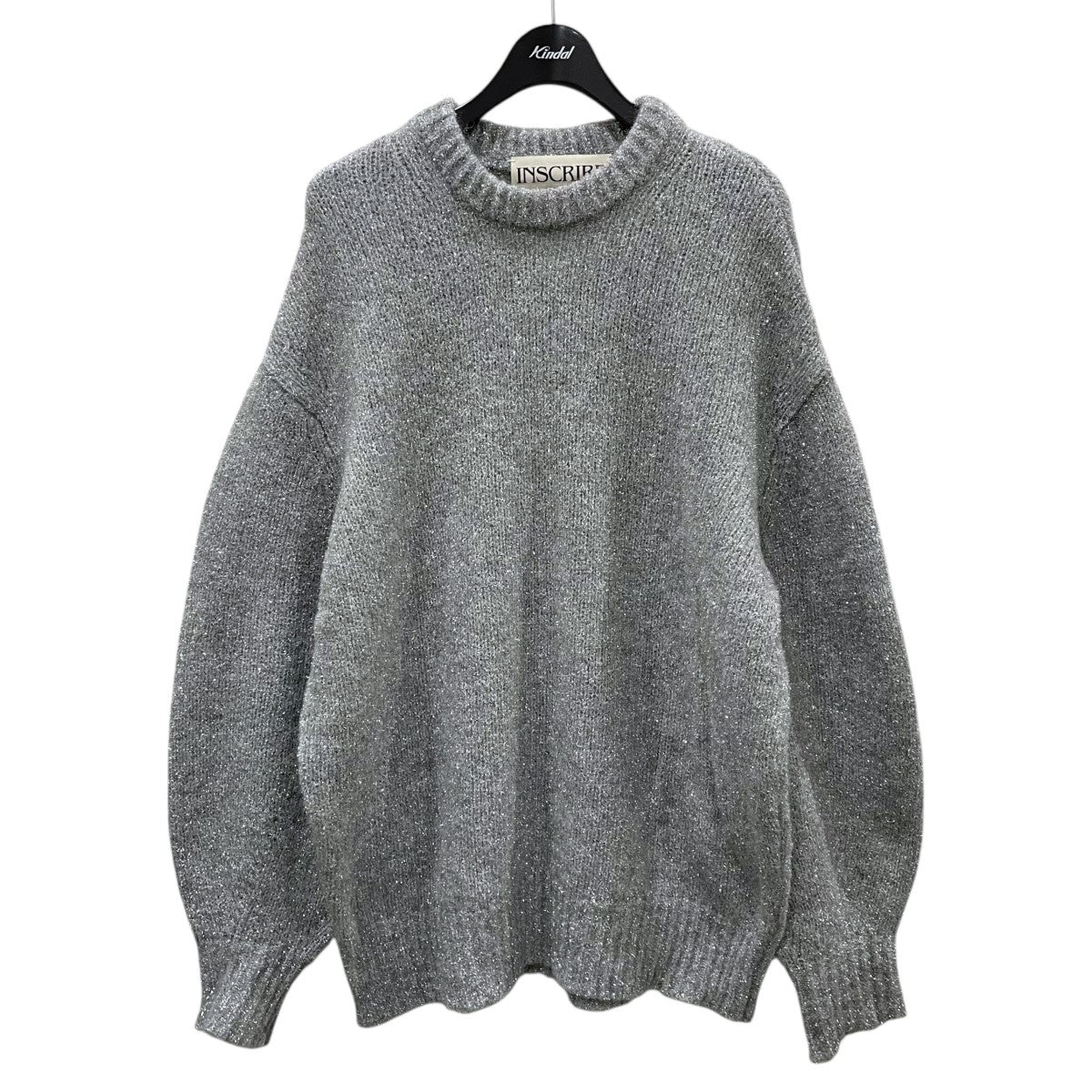 INSCRIRE アンスクリア　ラメニットセーター グリッタークルーネックニット INSCRIRE(アンスクリア) 22AW ラメニットセーター グリッタークルー