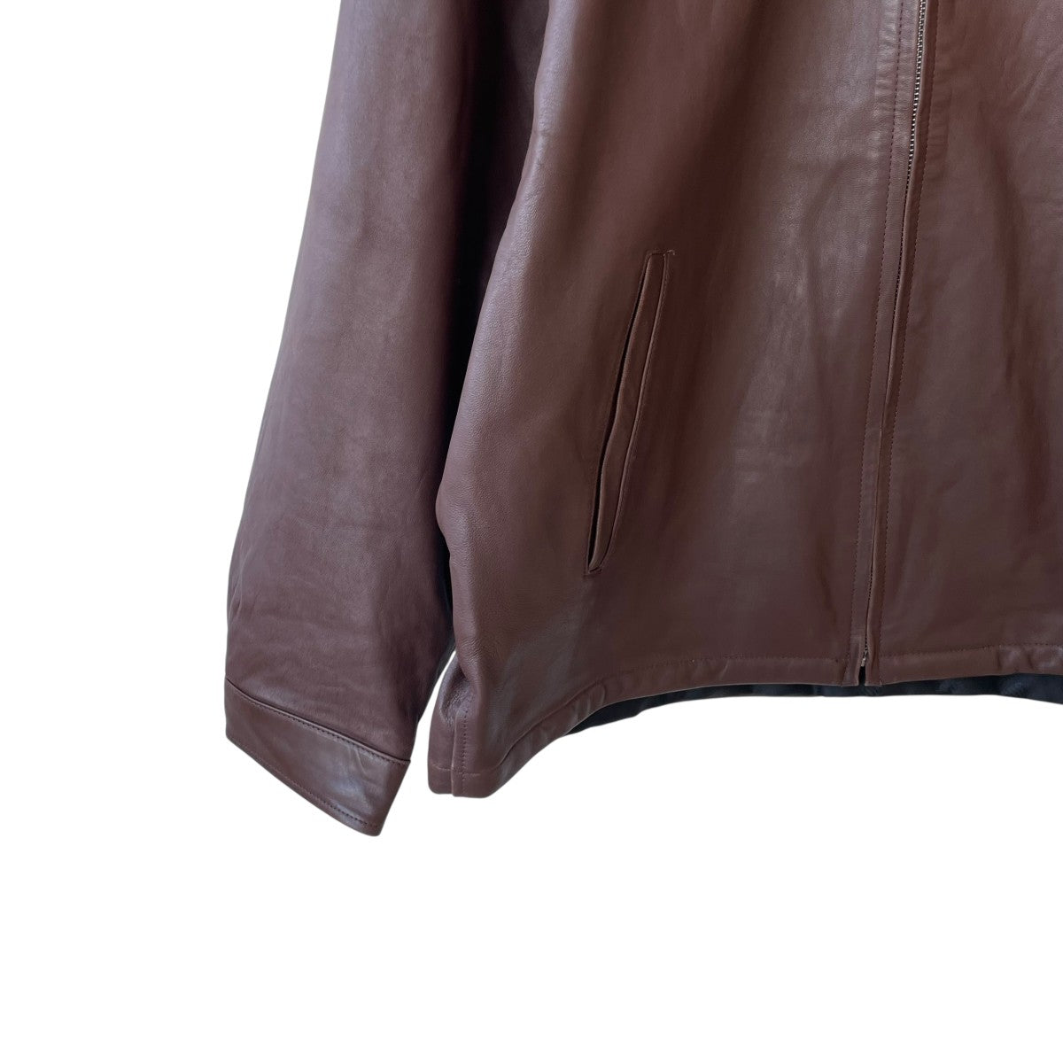 NEIGHBORHOOD LEATHER ZIP WORK JACKETレザージャケット242SZNH-JKM01 古着・中古-4枚目のアイテム画像