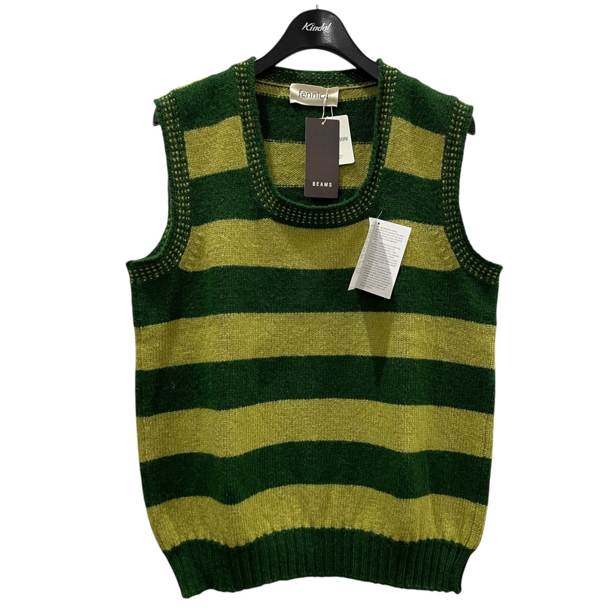 fennica×Jamieson's Knitwear 22AW ボーダー柄ニットベスト Punk