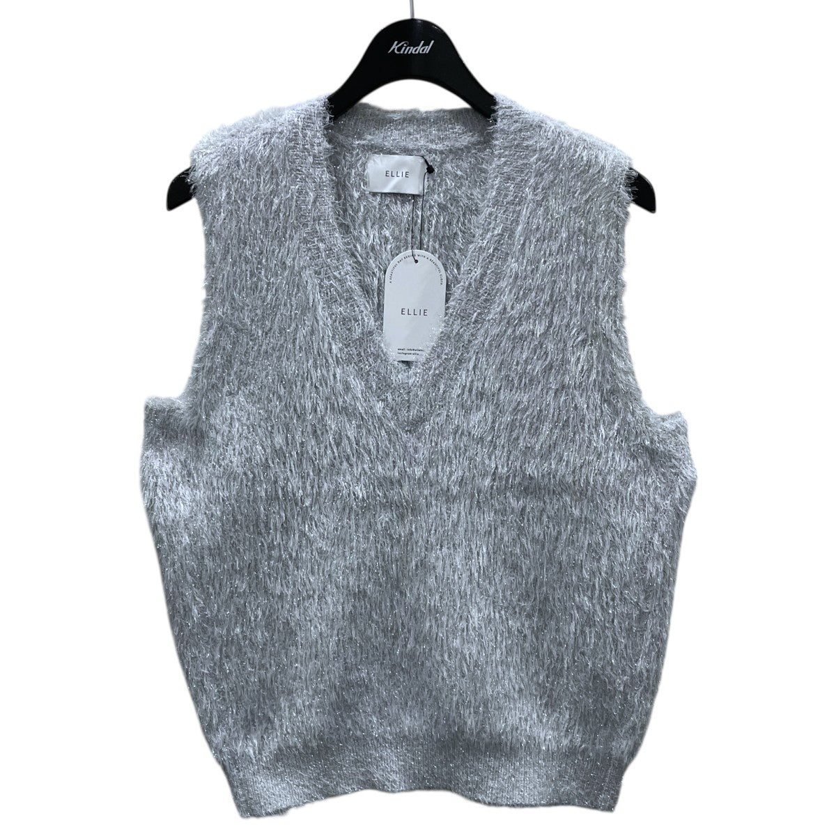 ELLIE(エリー) ラメニットベスト EK-24009 EK-24009 シルバー サイズ