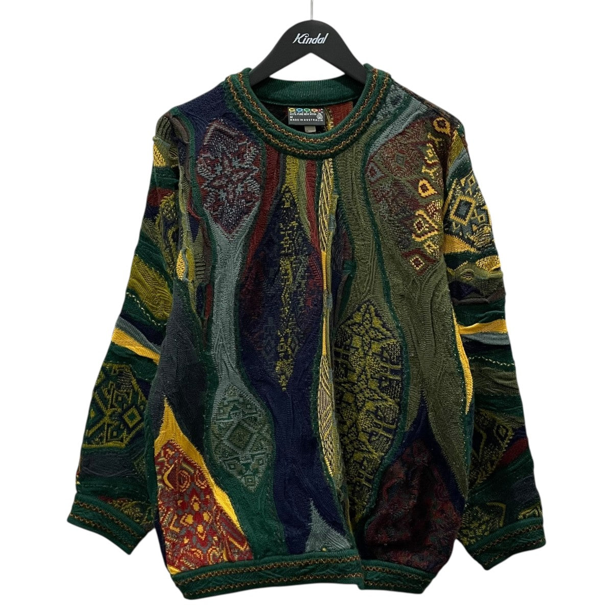 COOGI クージー　3Ｄニットセーター COOGI(クージー) 3Dニットセーター オリーブ・イエロー・バー