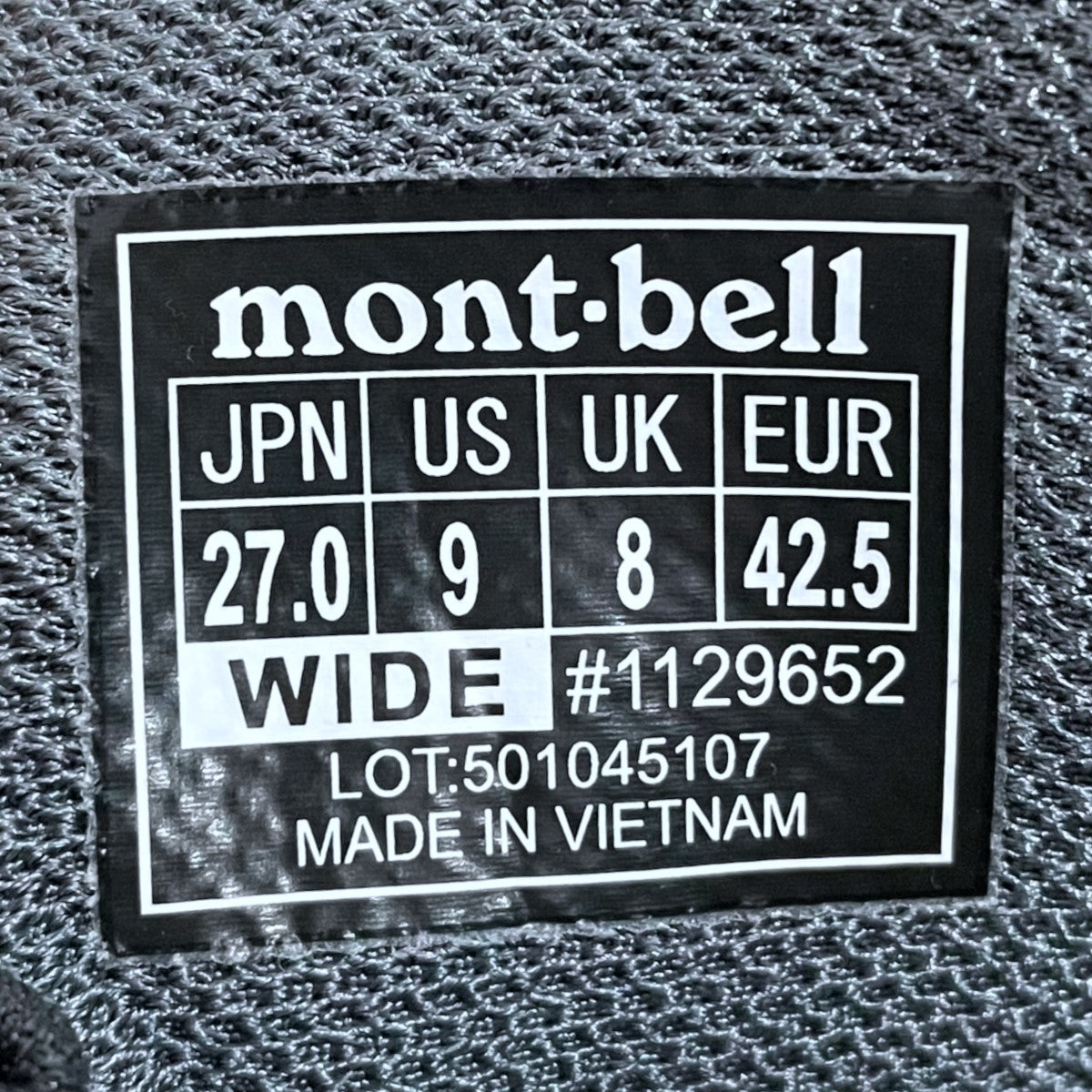 mont-bell スニーカー Trailwalker WIDE トレールウォーカー ワイド 1129652 古着・中古-6枚目のアイテム画像
