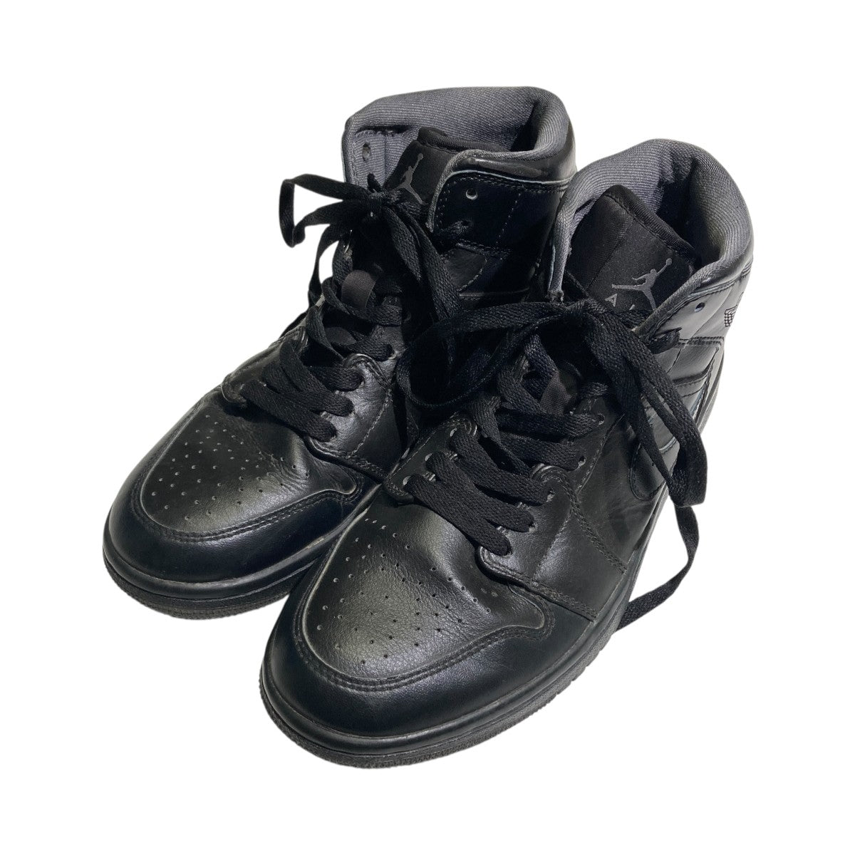 NIKE AIR JORDAN 1 RETRO MID BLACKハイカットスニーカー554724-021 古着・中古-1枚目のアイテム画像