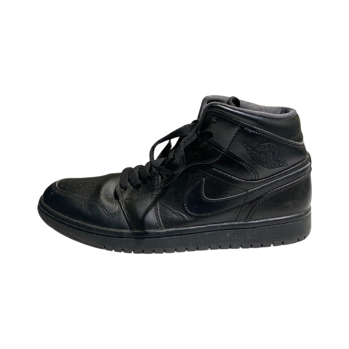 NIKE AIR JORDAN 1 RETRO MID BLACKハイカットスニーカー554724-021 古着・中古-2枚目のアイテム画像