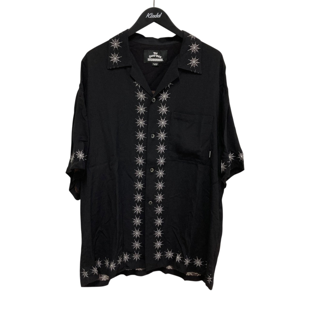 NEIGHBORHOOD×THE GREAT FROG SPIDERWEB HAWAIIAN SHIRT半袖