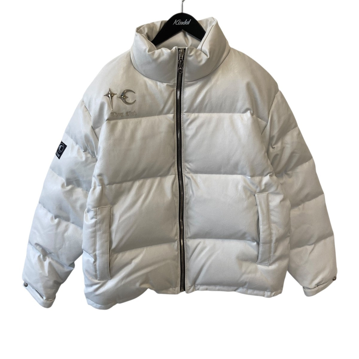 THUG CLUB(サグクラブ) leather puffer jacketダウンジャケット
