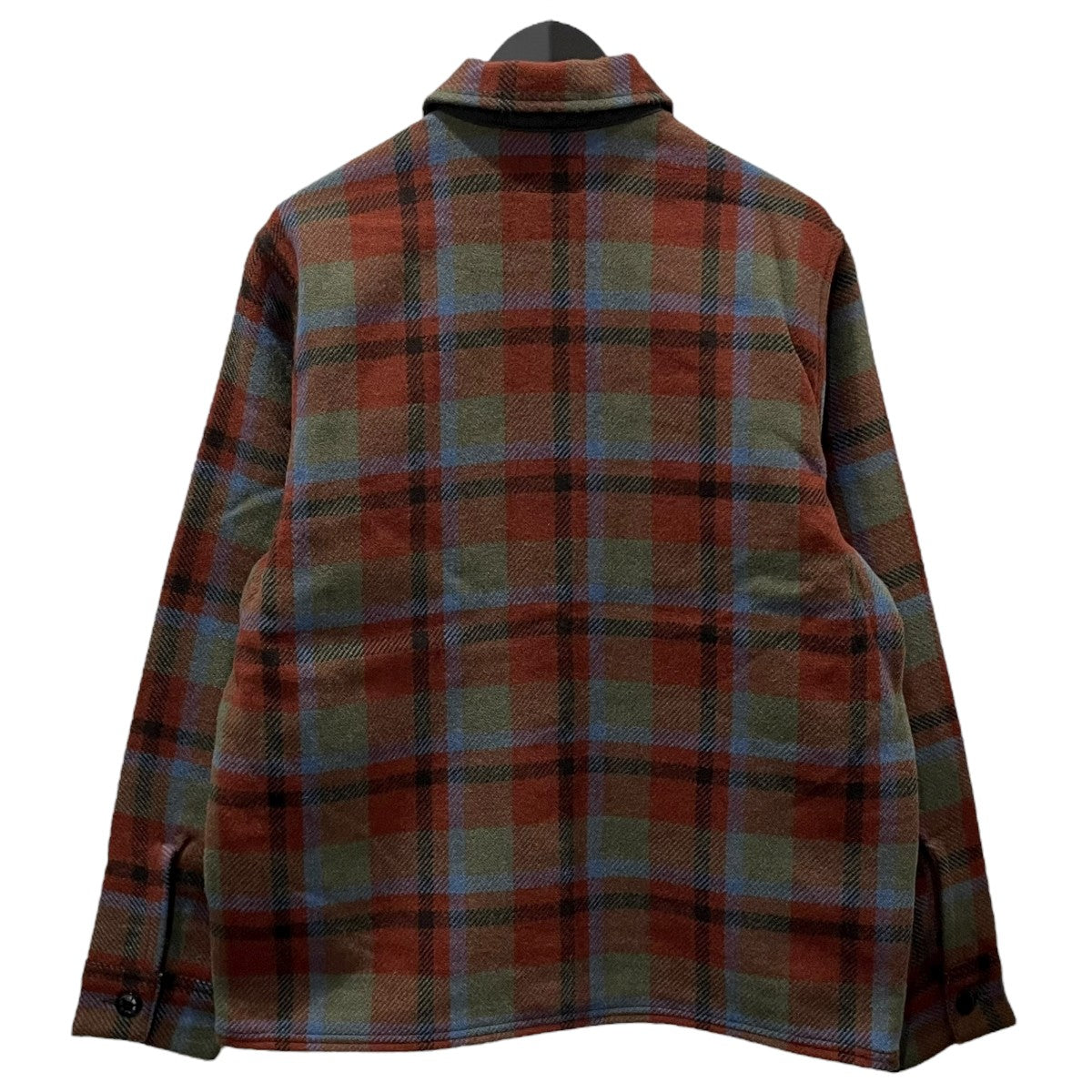 チェック柄シャツジャケット Plaid Wool Twill Shirt Jacket - Maroon Plaid プレイドウールツイルシャツジャケット マルーンプレイド 782959734001