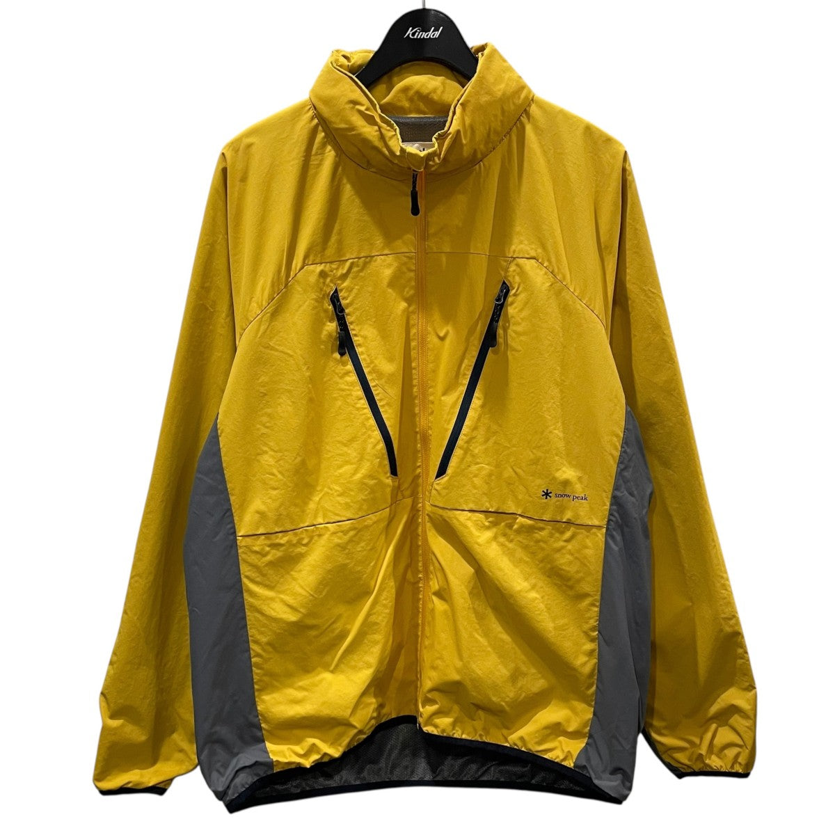 KITH ナイロン ジップアップジャケット グレー/イエロー snow peak×TONEDTROUT ジップアップナイロンジャケット River Utility