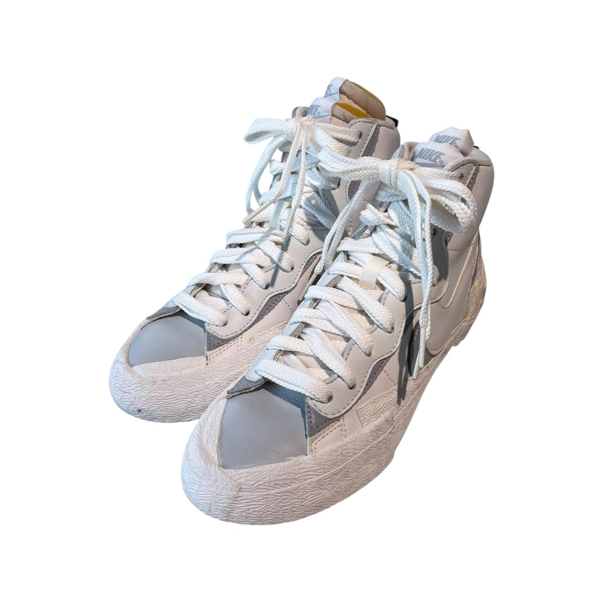NIKE×sacai BLAZER MID WHITE／WOLF GREYハイカットスニーカーBV0072
