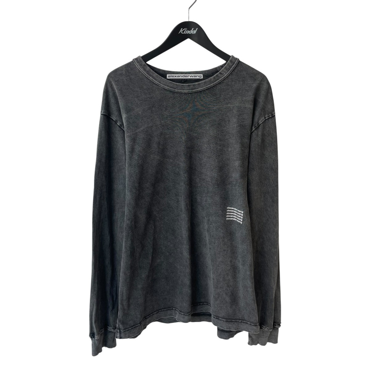 alexanderwang ダークグレー 長袖カットソー ALEXANDER WANG(アレキサンダーワン) ダメージ加工長袖