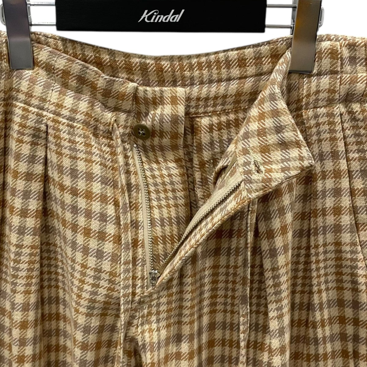 23SS チェック柄パンツ WIDE DROP CROTCH PANTS NICOLE PLAID ワイドクロップクロッチパンツ ニコルプレイドM31306-26