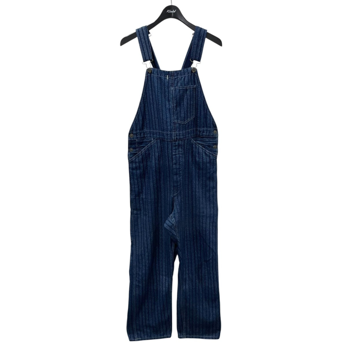 RRL(ダブルアールエル) ストライプ柄デニムオーバーオール