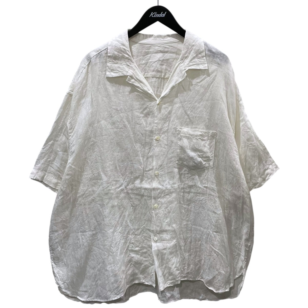 sillage リネン半袖シャツ Sillage(シアージ) ビッグシルエット半袖リネンシャツ Open Collar
