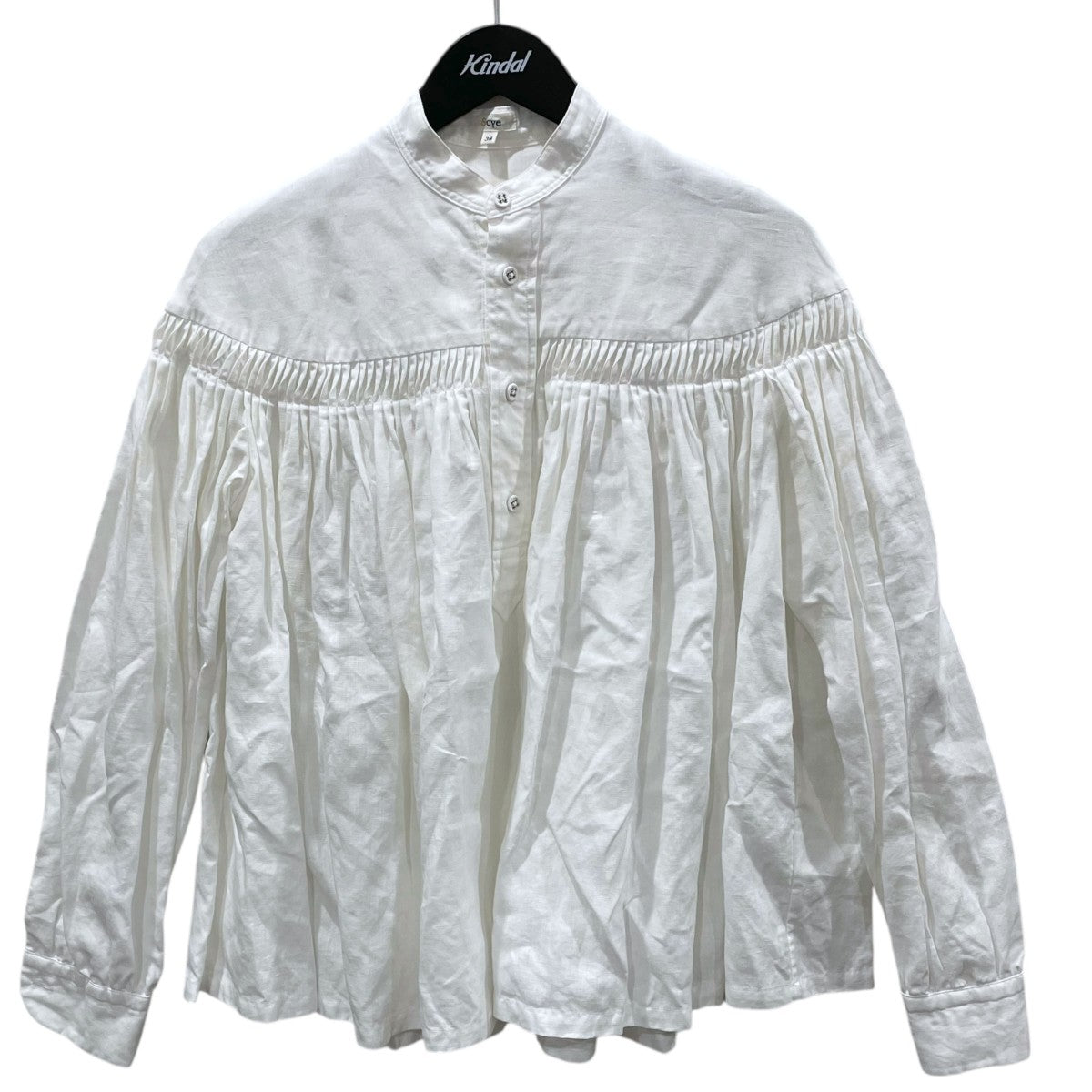 20SS プルオーバーブラウス Linen Tucked Half Placket Shirt リネンタックハーププラケットシャツ 1220-31038