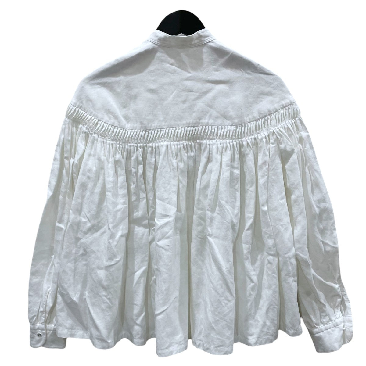 20SS プルオーバーブラウス Linen Tucked Half Placket Shirt リネンタックハーププラケットシャツ 1220-31038