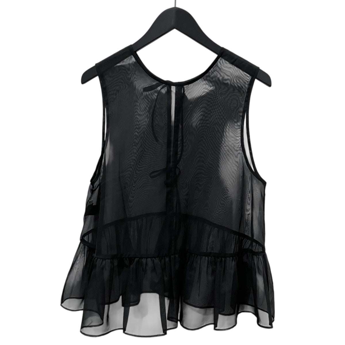 24SS シアーベスト Organza Gathered Vest -2WAY- オーガンジー ギャザー ベスト -2WAY- 1621-199-1784