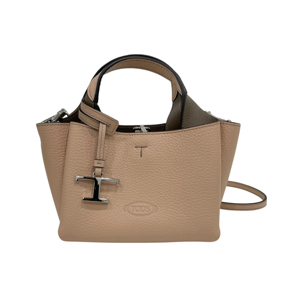 TOD'S(トッズ) Tタイムレス マイクロ2WAY ハンドバッグ ベージュ