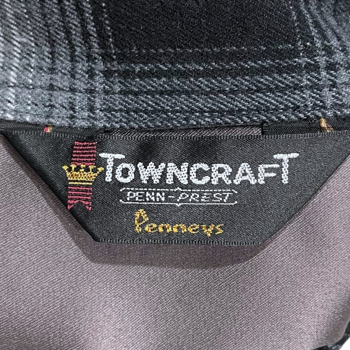 TOWN CRAFT オンブレチェック柄オープンカラーネルシャツ PENN-PREST ペンプレスト 古着・中古-5枚目のアイテム画像