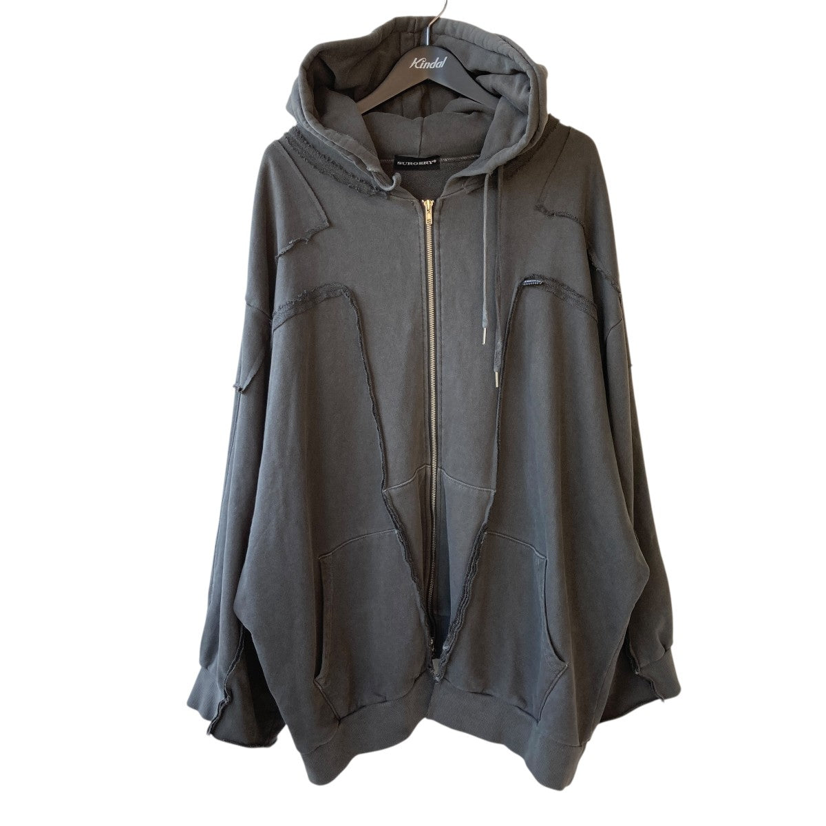SURGERY(サージェリー) ジップパーカー チャコールグレー サイズ
