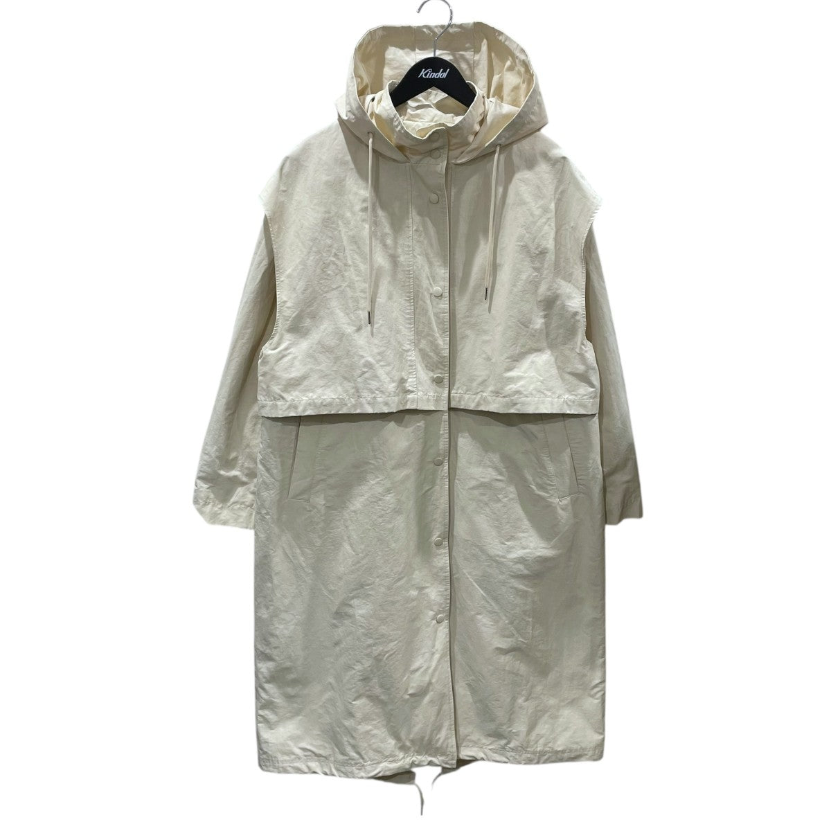 23AW フーデッドロングコート Nylon Hoodie Coat ナイロンフーディーコート 12320003